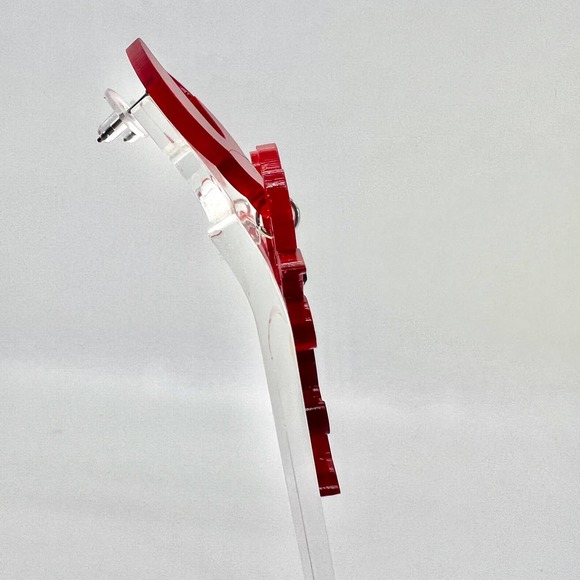 Red Crab Earrings - Cajun Earrings - Louisiana Earrings - Statement Earrings - Picture 6 of 11